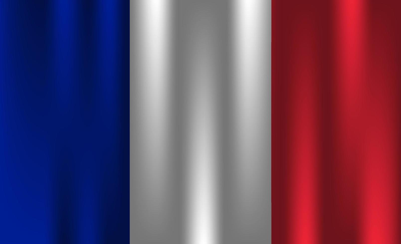 bandera de francia país nación símbolo 3d textil satinado efecto fondo papel pintado vector