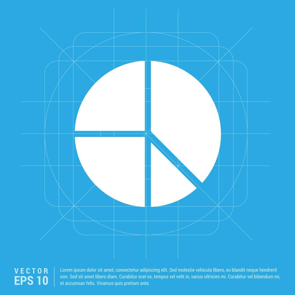 Pie chart icon vector