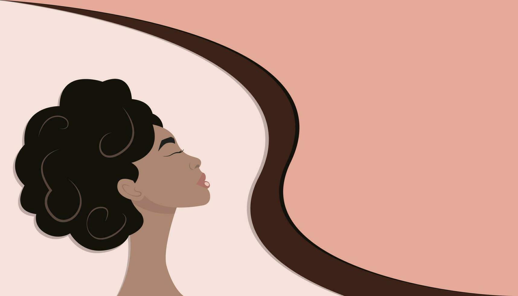 Fondo de ilustración de vector de mujer negra fuerte