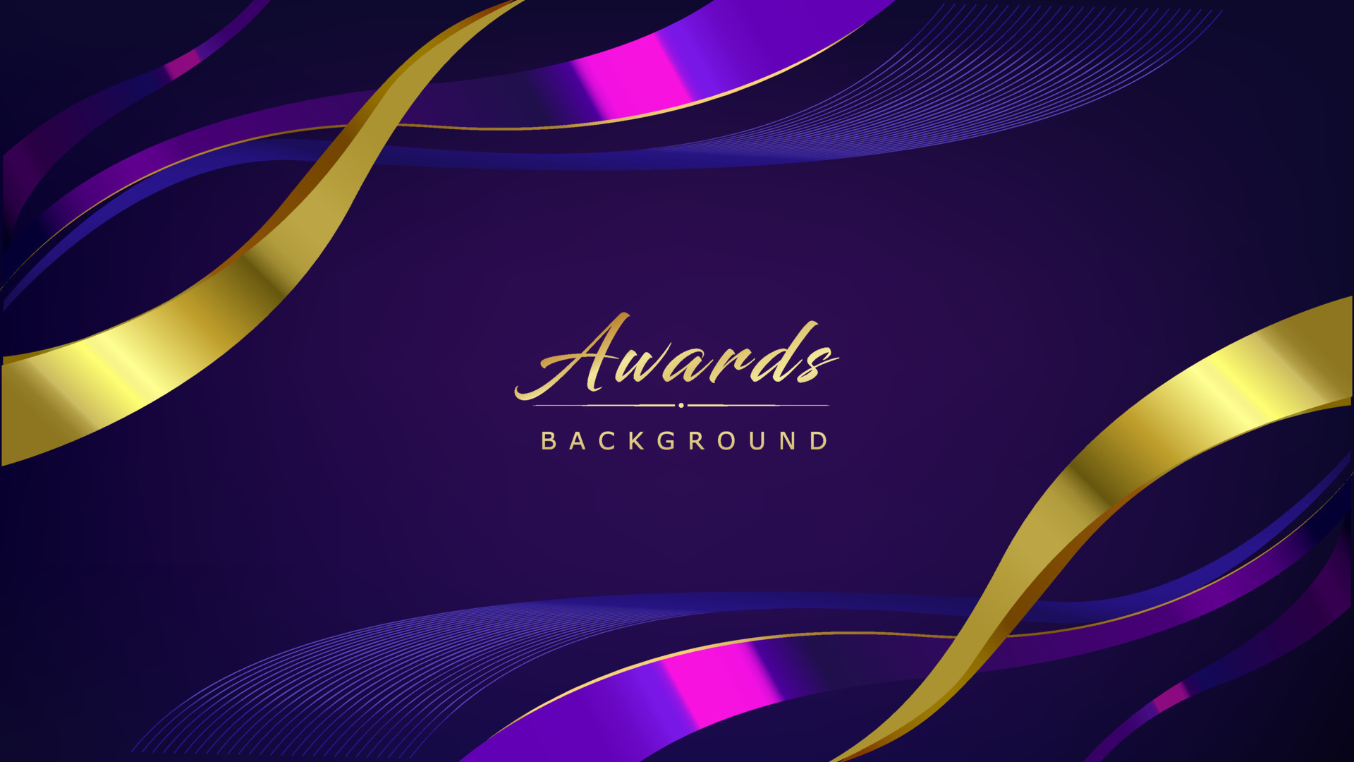  Purple Golden Royal Awards Graphics Background. Line Wave Elegant Shine ...