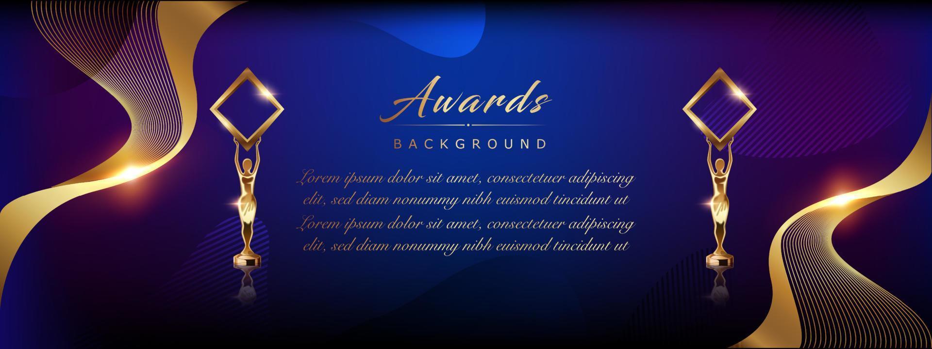 diseño de fondo premium con un patrón de línea diagonal azul oscuro. plantilla horizontal vectorial para banner de negocios digital lux, invitación formal, vale de lujo, certificado de regalo de prestigio vector