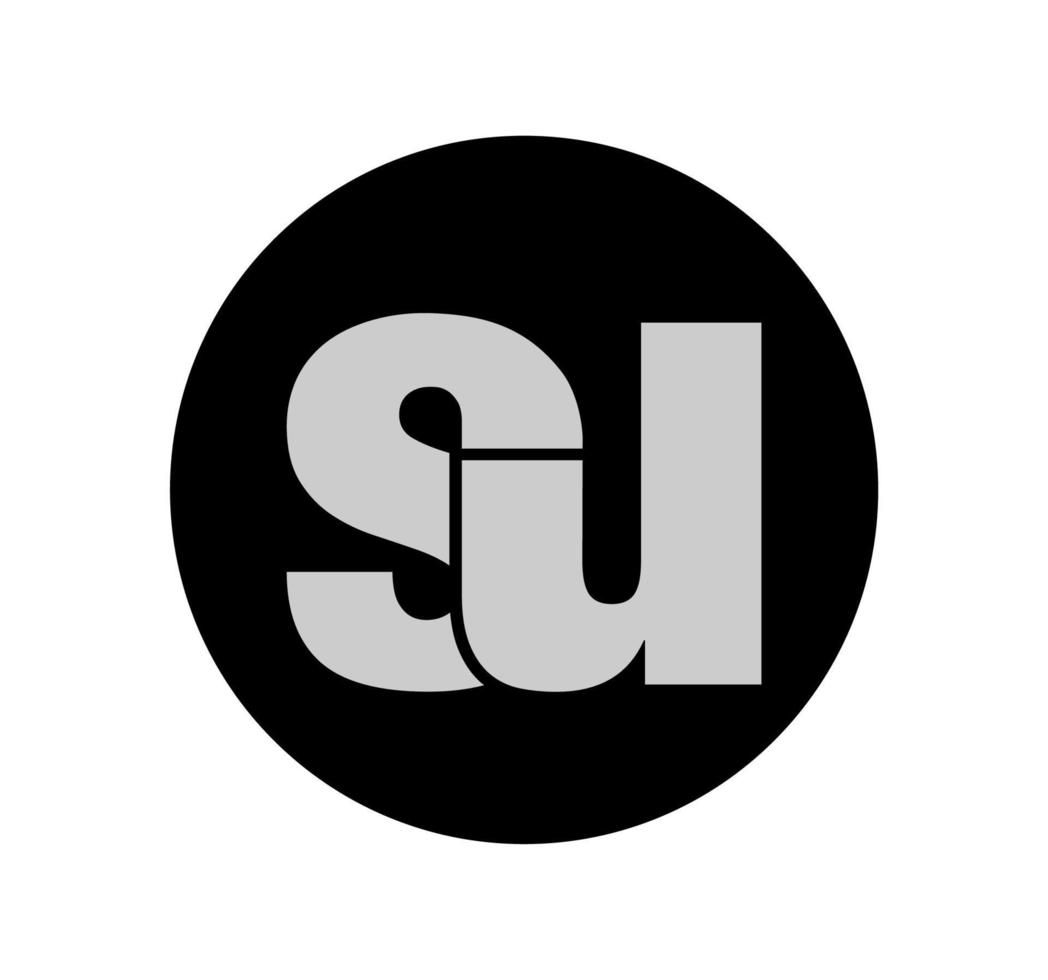 SU Company name initial letters monogram. SU icon vector. vector