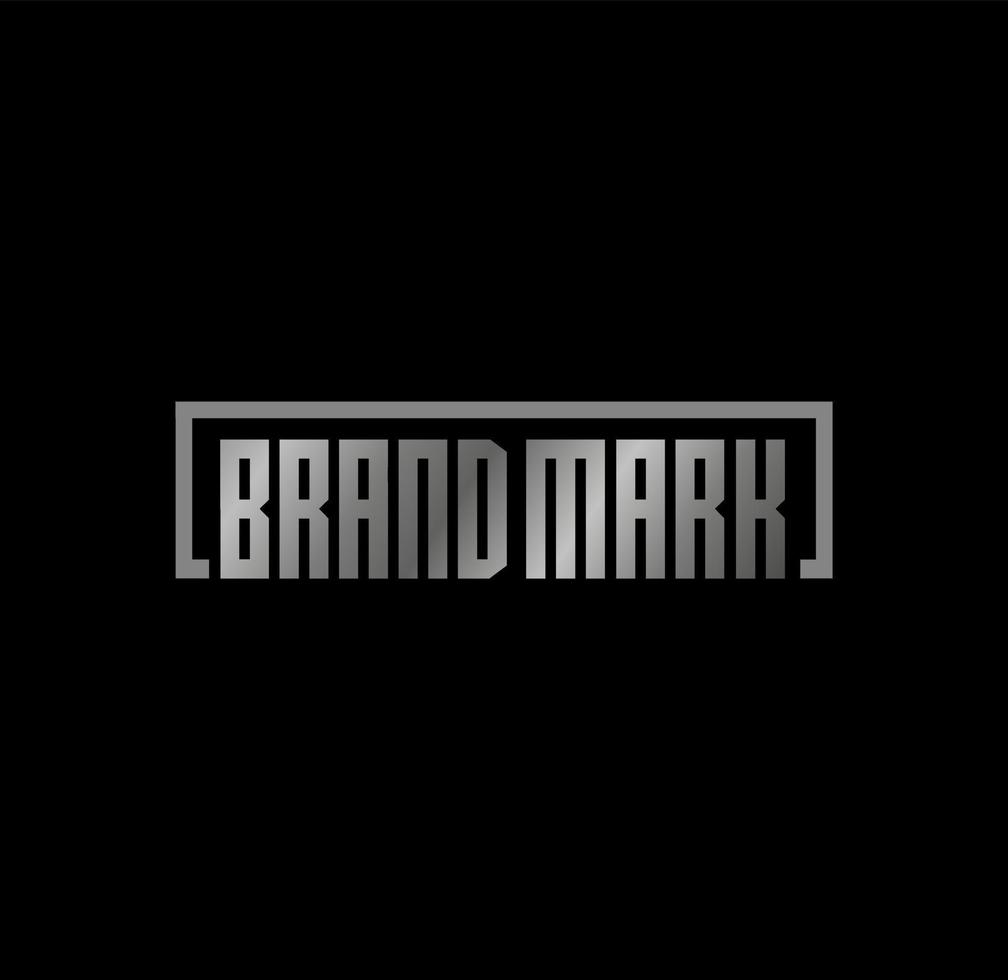 Brand Mark company silver logo vector. vector