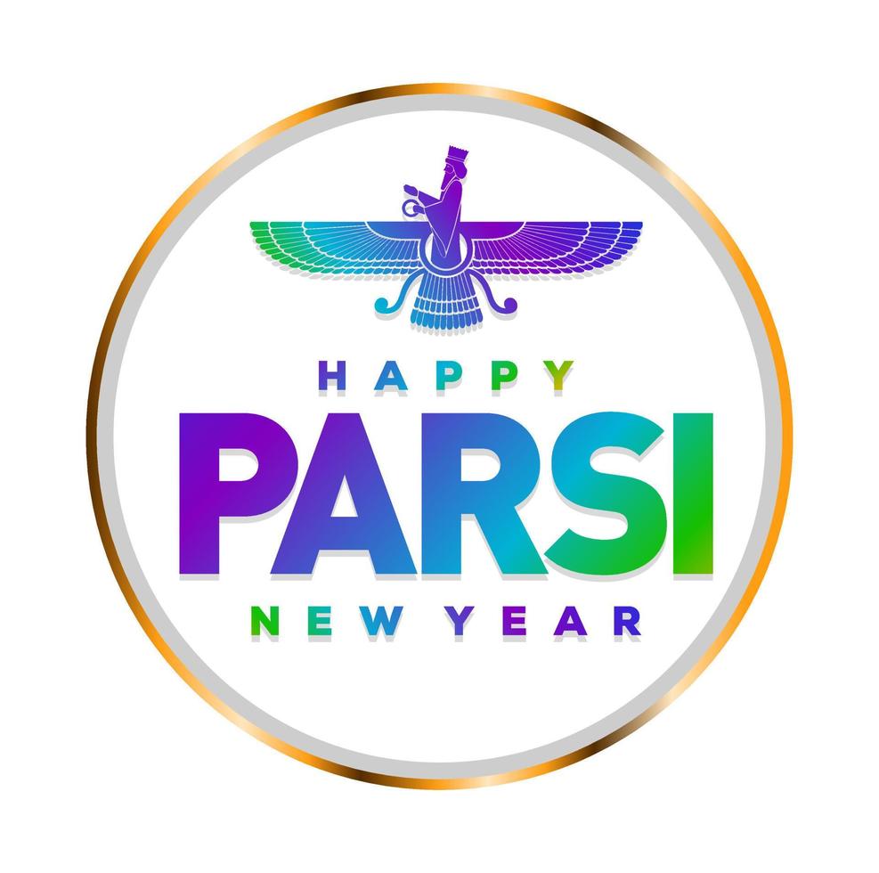 ilustración feliz año nuevo parsi. publicación de año nuevo parsi. vector