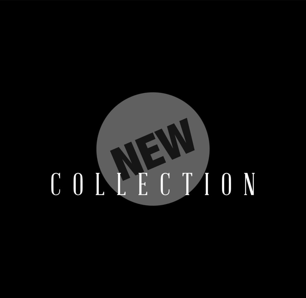 New collection typography unit vector. vector