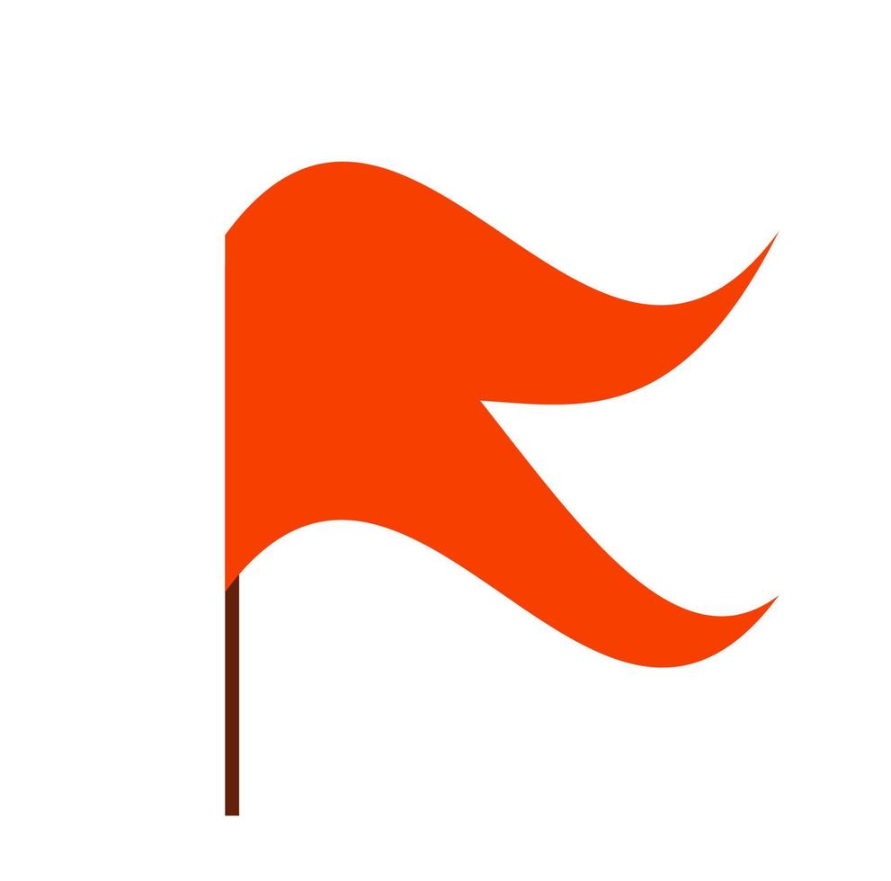 Hinduism Orange flag. Hindu vector flag. Bhagva.