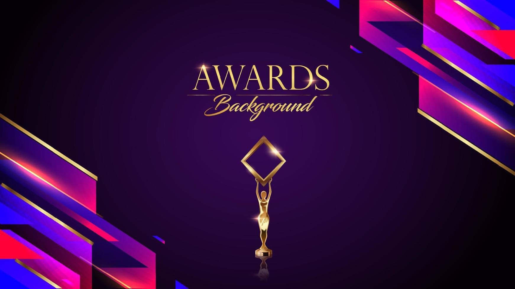 Pink Purple Golden Royal Awards Graphics Background. slant Line Elegant Shine Modern Template.  Sleek Shape Luxury Premium Corporate Template. Classy Abstract Certificate. Digital Visual TV motion Ad vector