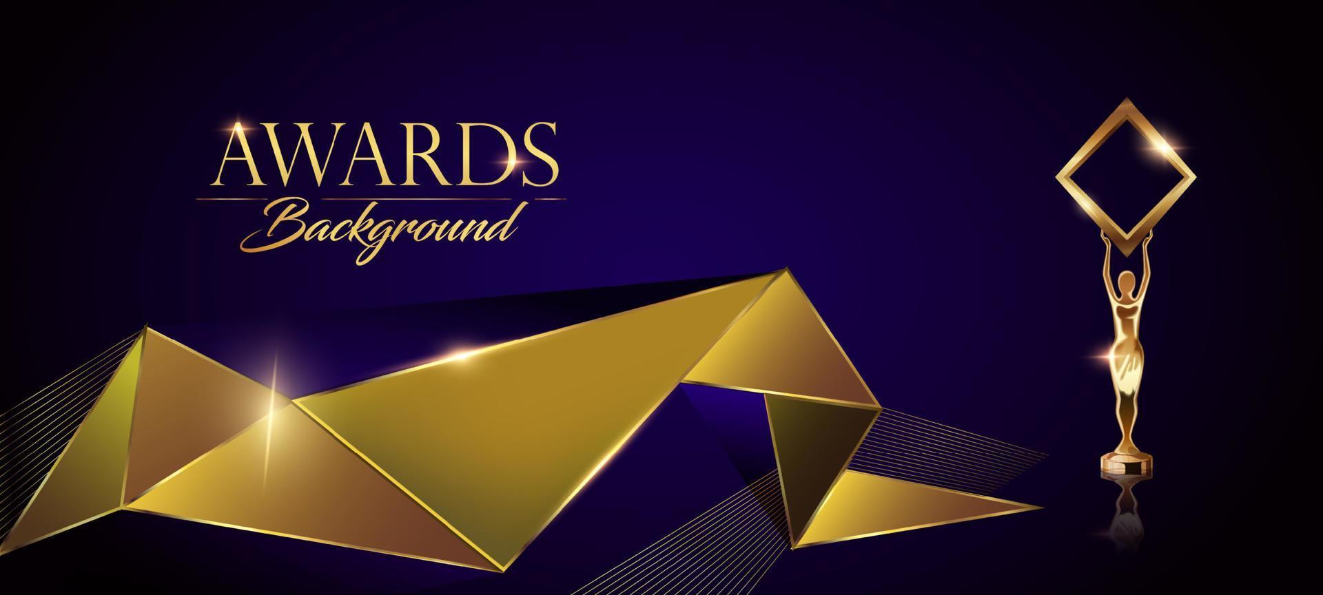 Purple Golden Awards Background. Jubilee Night Decorative Invitation. Trophy  Stage platform with spotlight. Wedding Entertainment Hollywood Bollywood Night. Elegant Luxury Steps Floor. Film Awards. vector