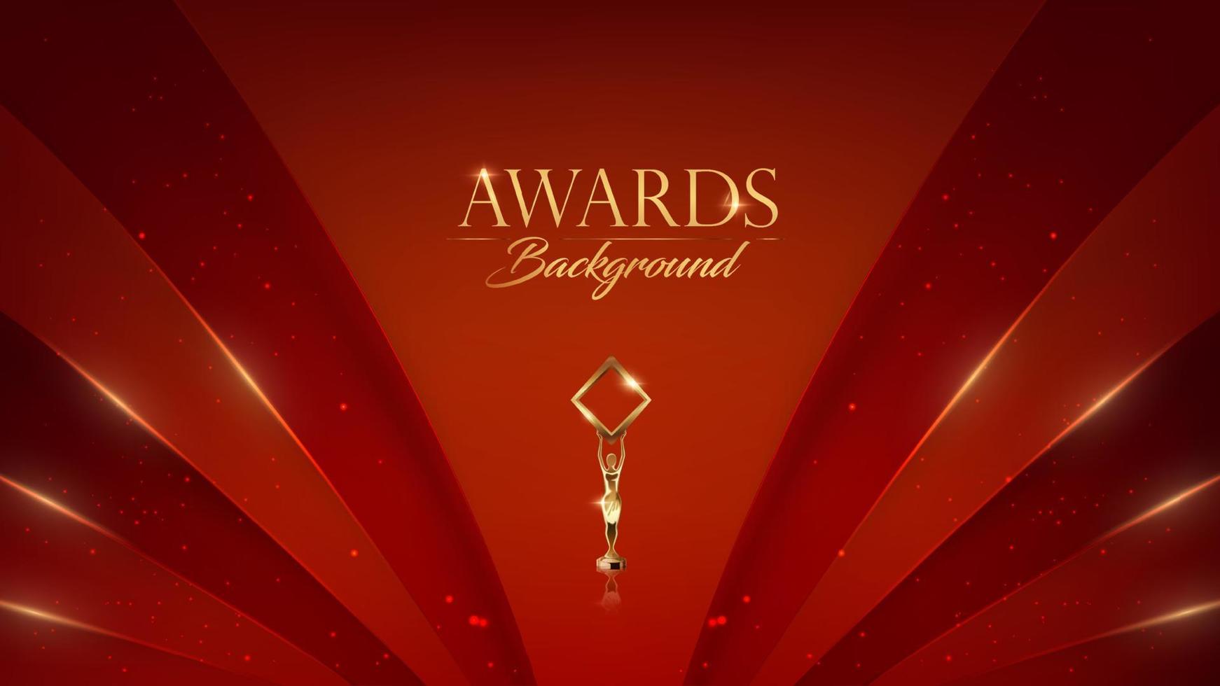 Red Gold Award Background, luxury graphic. Abstract Background, Royal Premium Design Template.  Amazing Flyer and Brochure Artwork. New Certificate Design. vector