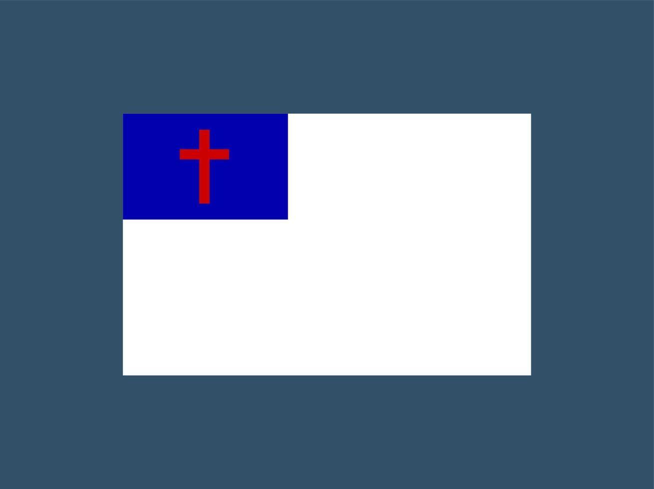 Christianity vector flag. Christian religion flag with cross.