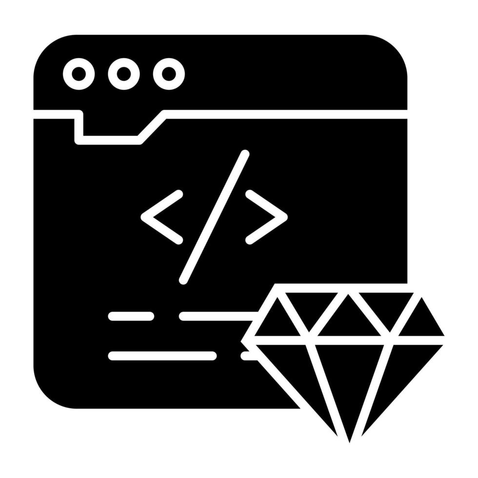 An icon design of premium coding 19605776 Vector Art at Vecteezy