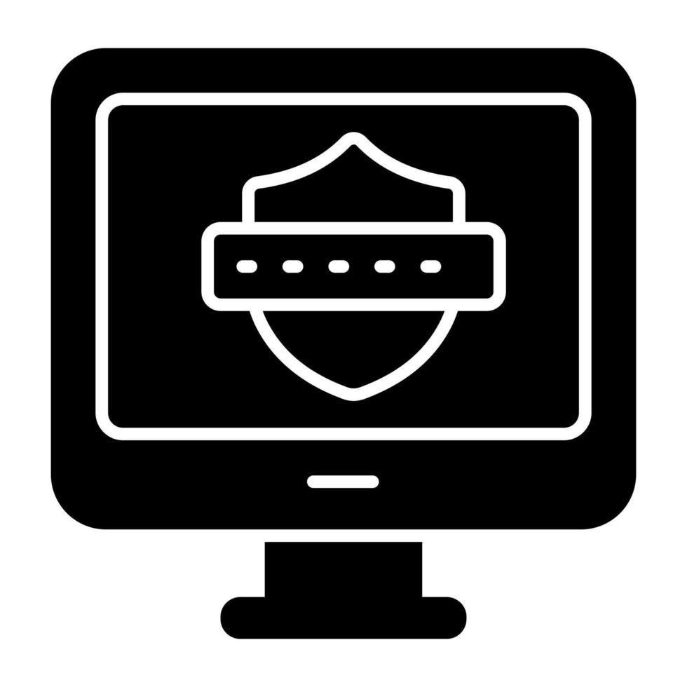 Unique design icon of system security vector