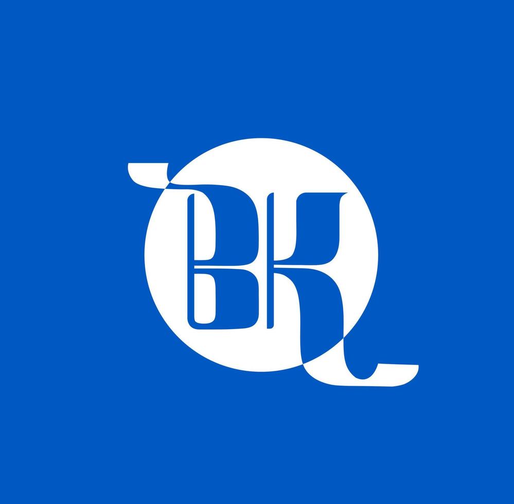 bk nombre de la empresa letras iniciales monograma. logotipo de la letra bk. vector