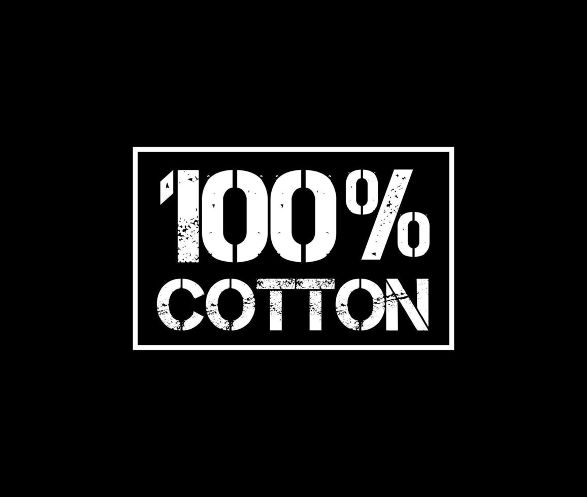 100 cotton stamp vector. Pure cotton. vector