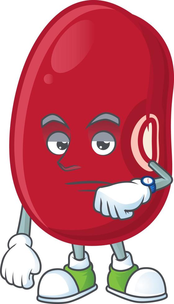 Adzuki beans cartoon character style vector