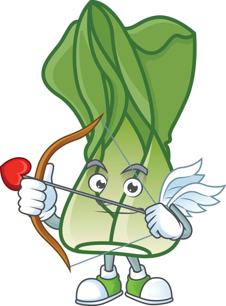 Bok choy cartoon character style vector