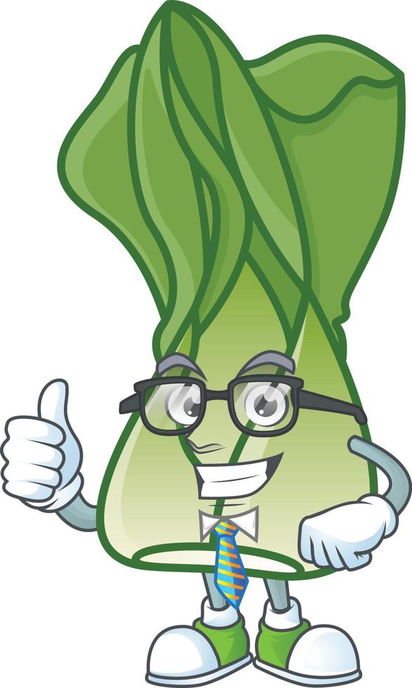 Bok choy cartoon character style vector