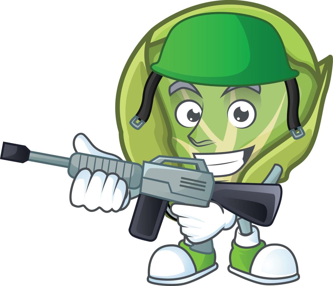 Brussels sprouts cartoon character style vector
