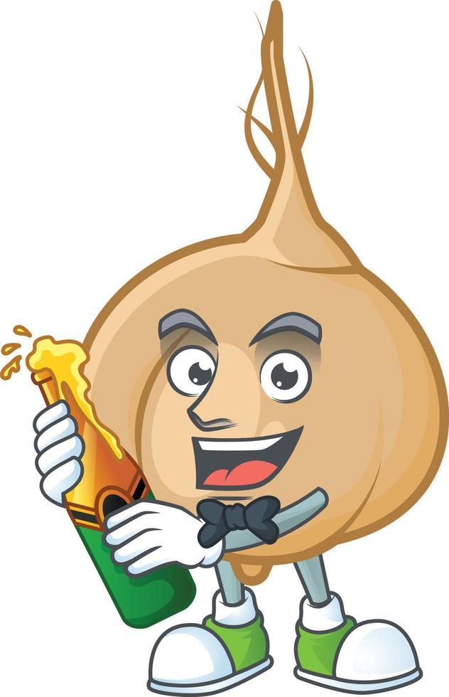 Jicama cartoon mascot style vector