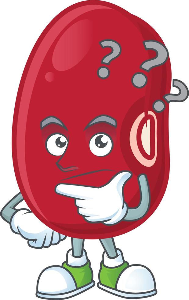 Adzuki beans cartoon character style vector
