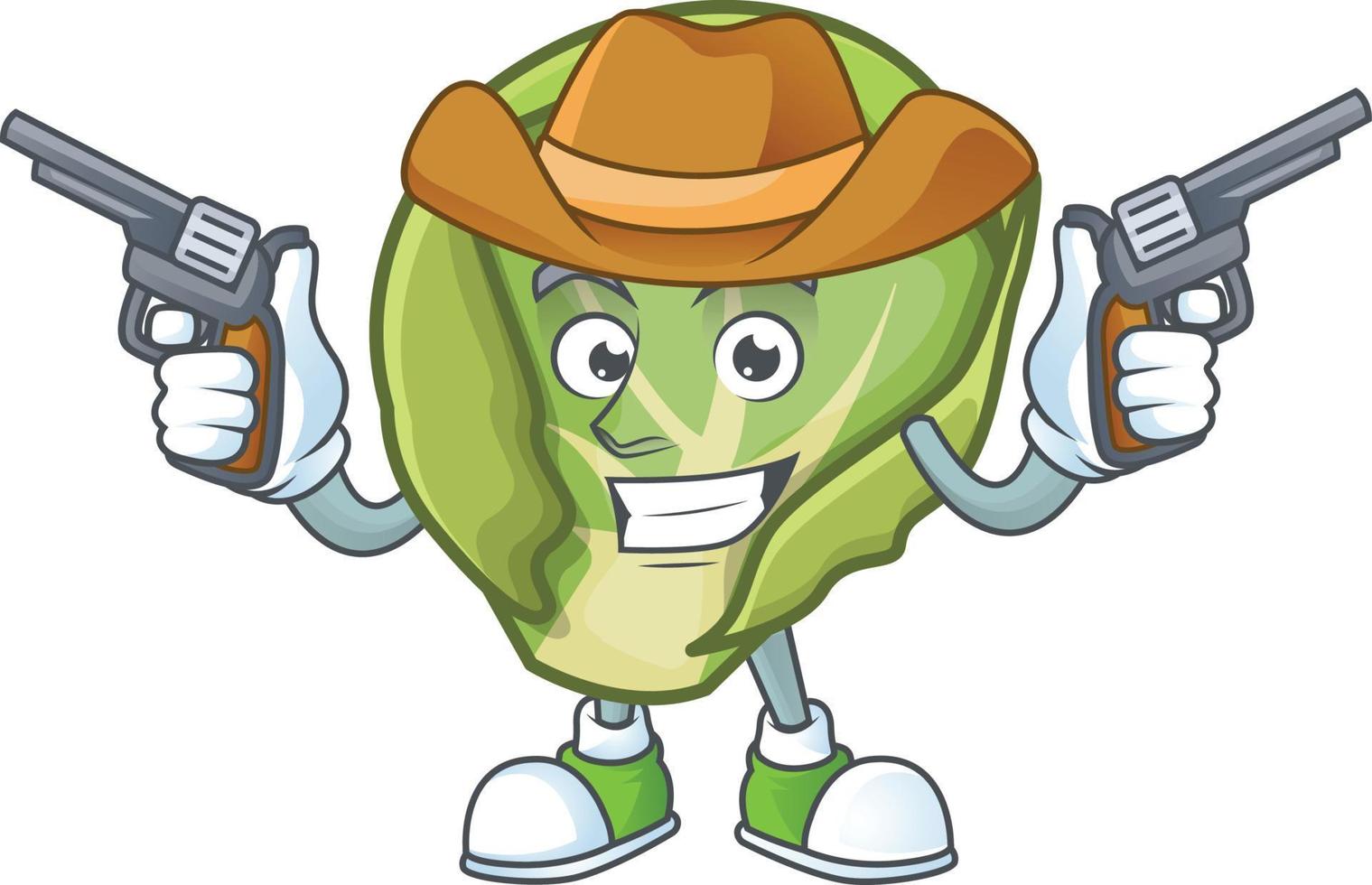 Brussels sprouts cartoon character style vector