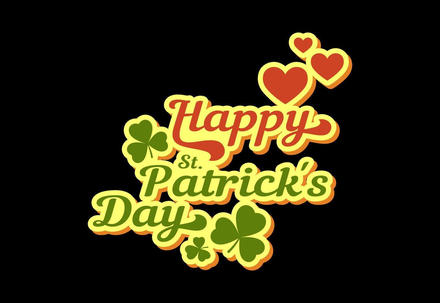 Happy St. Patrick's Day Lettering. vector