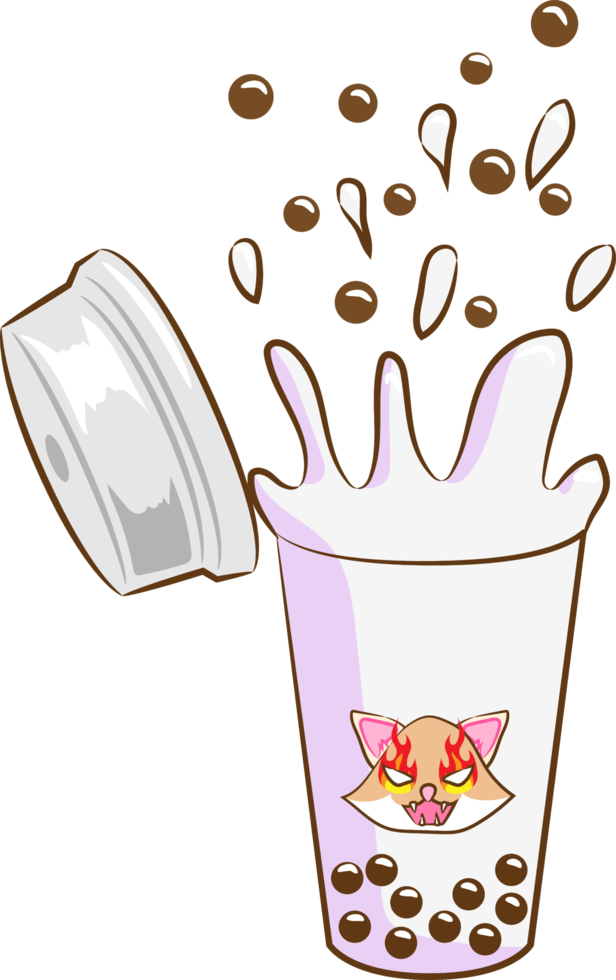 bubble tea png graphic clipart design