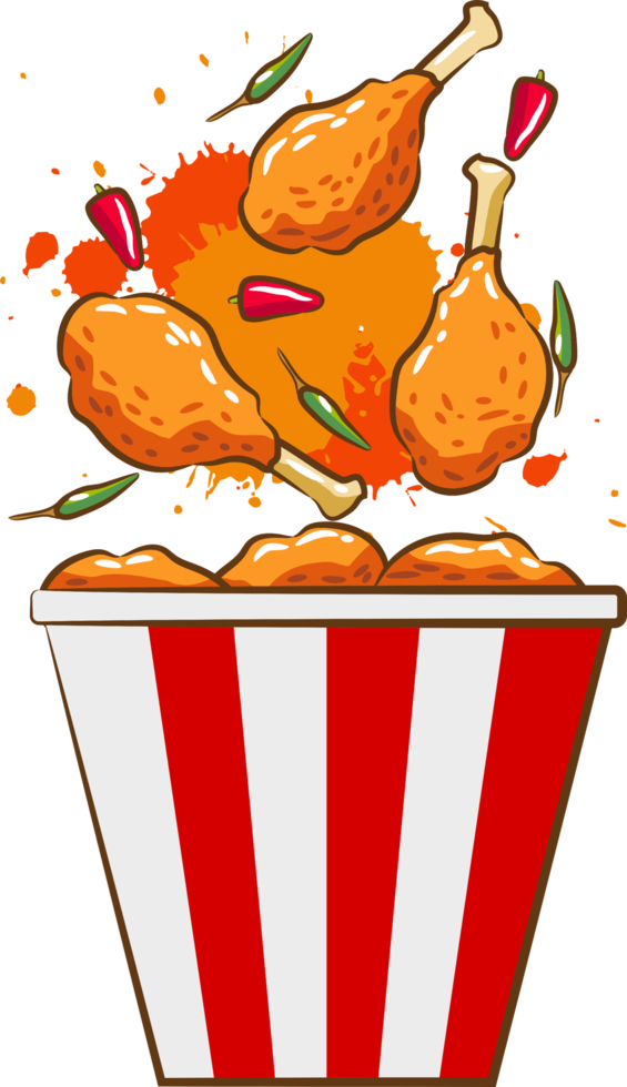 Fried chicken png graphic clipart design