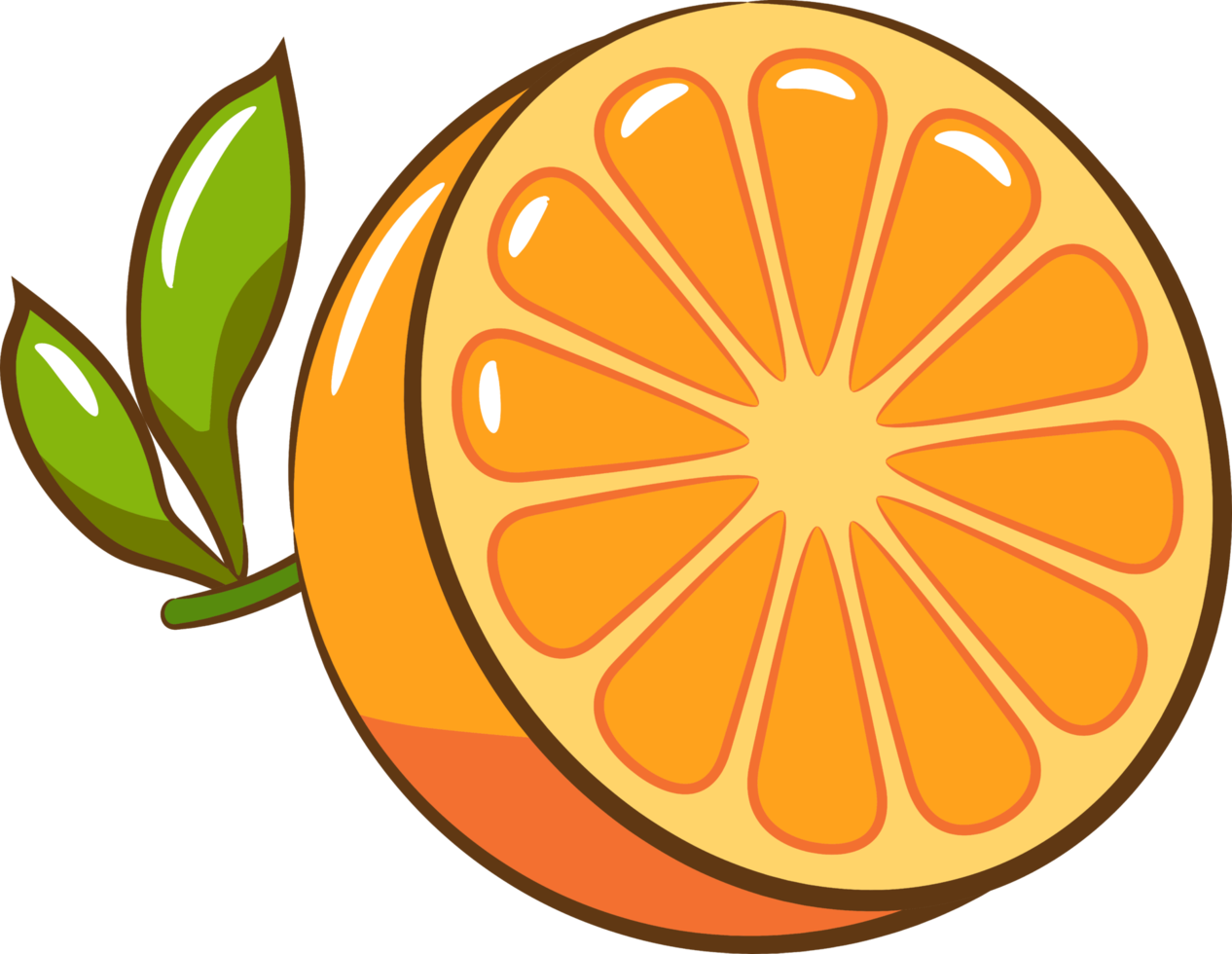 Orange png graphic clipart design