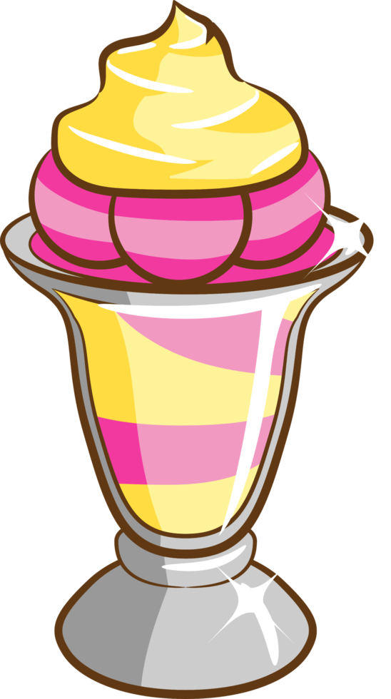 ghiaccio crema coppa di gelato guarnita png grafico clipart design