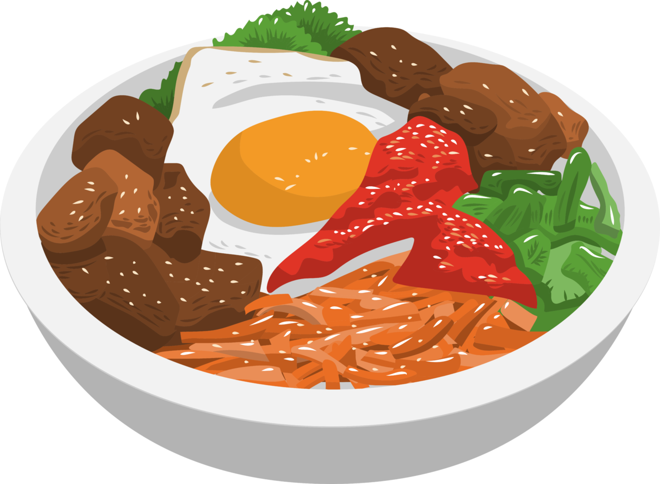 bibimbap png graphic clipart design