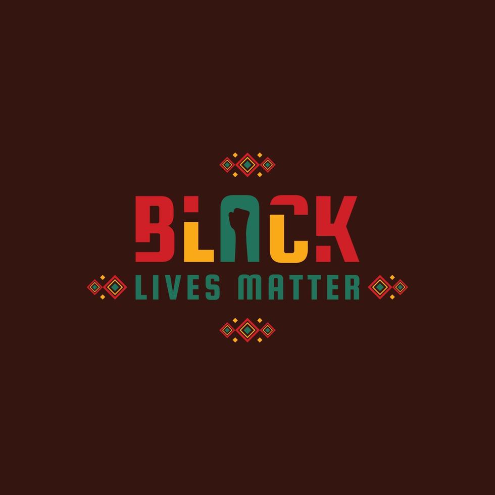 Black Live Matter Design For International Moment vector