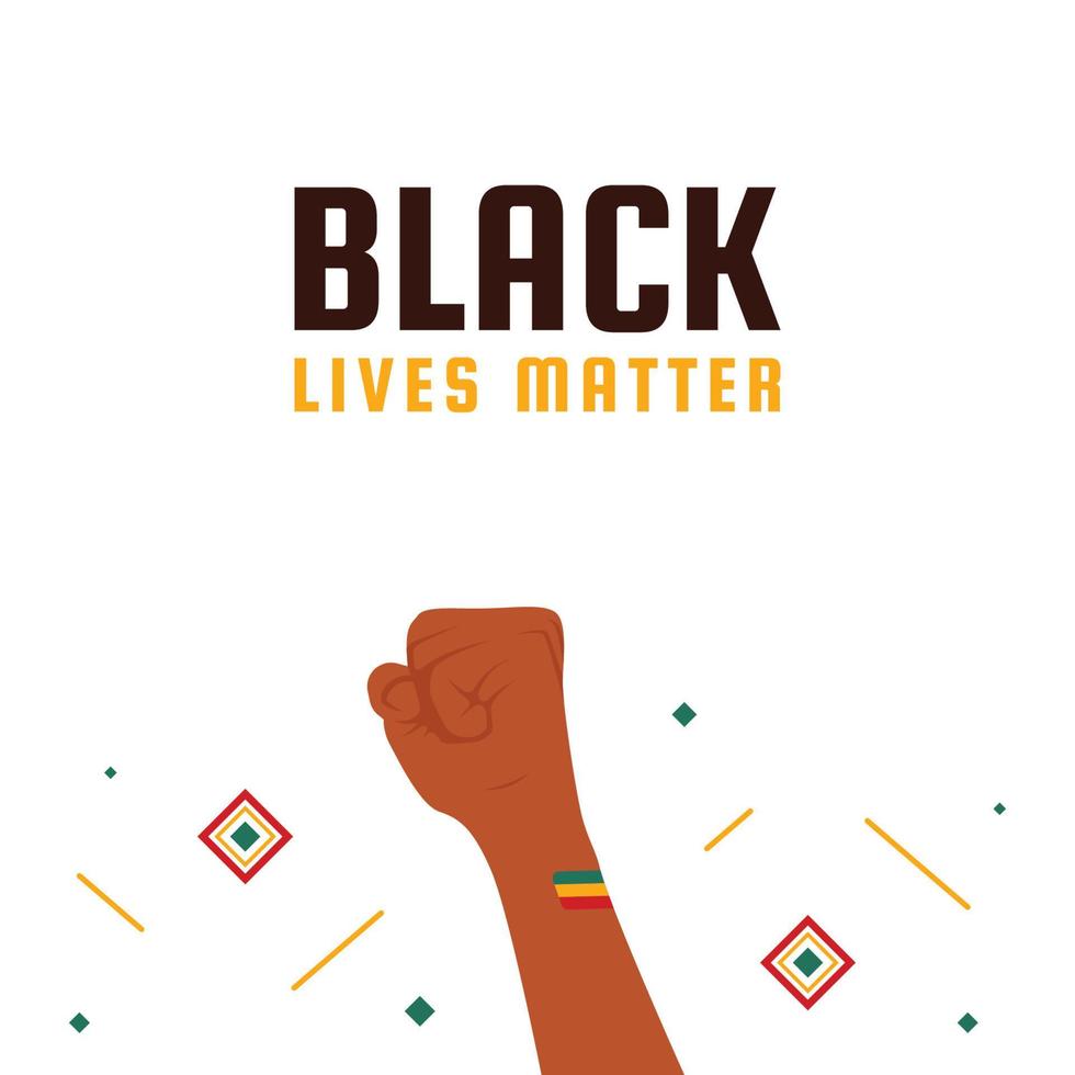 Black Live Matter Design For International Moment vector