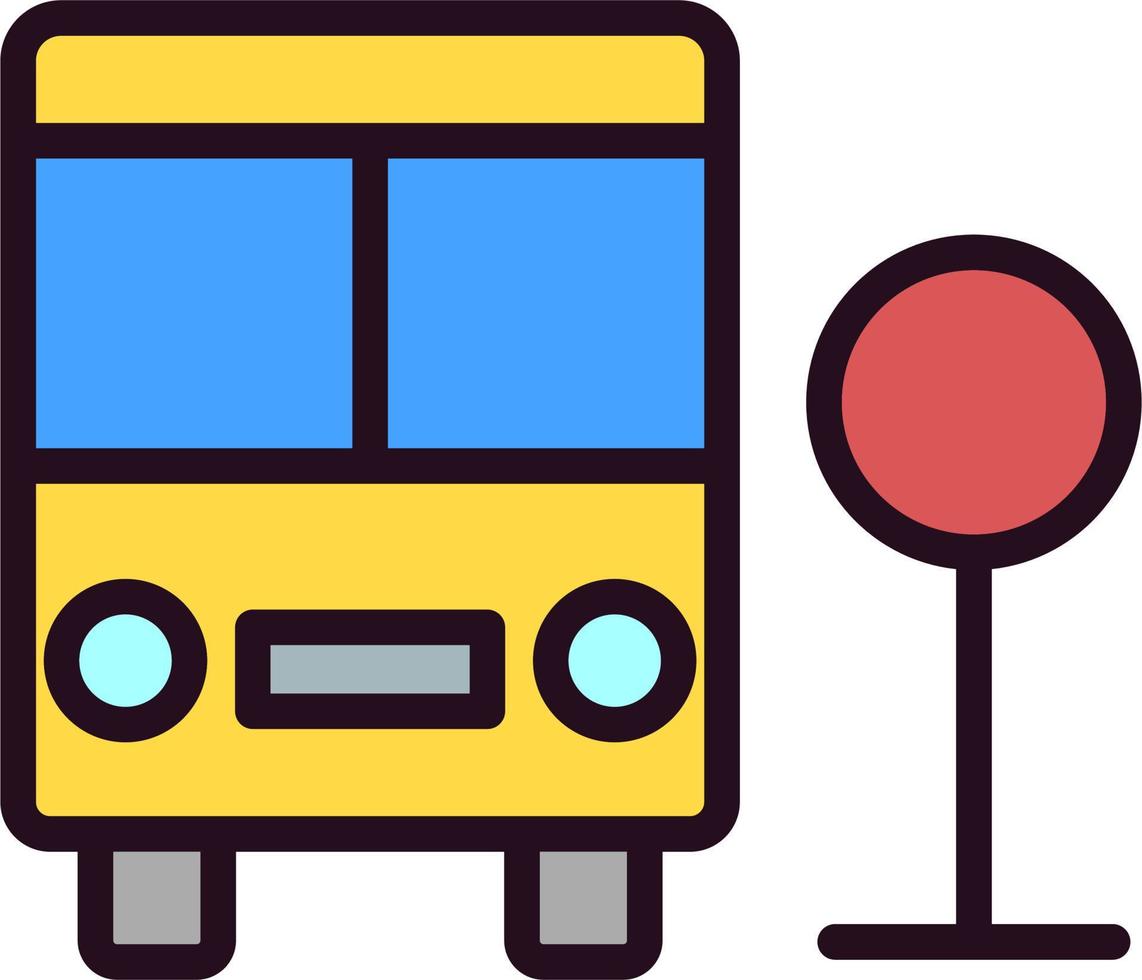 Bus Station Vector Icon