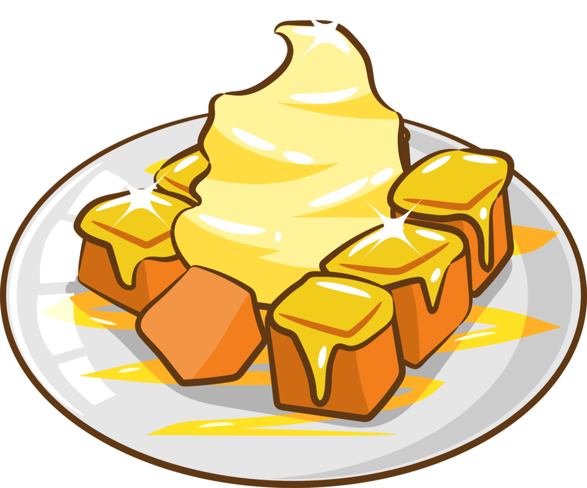 Honey toast png graphic clipart design