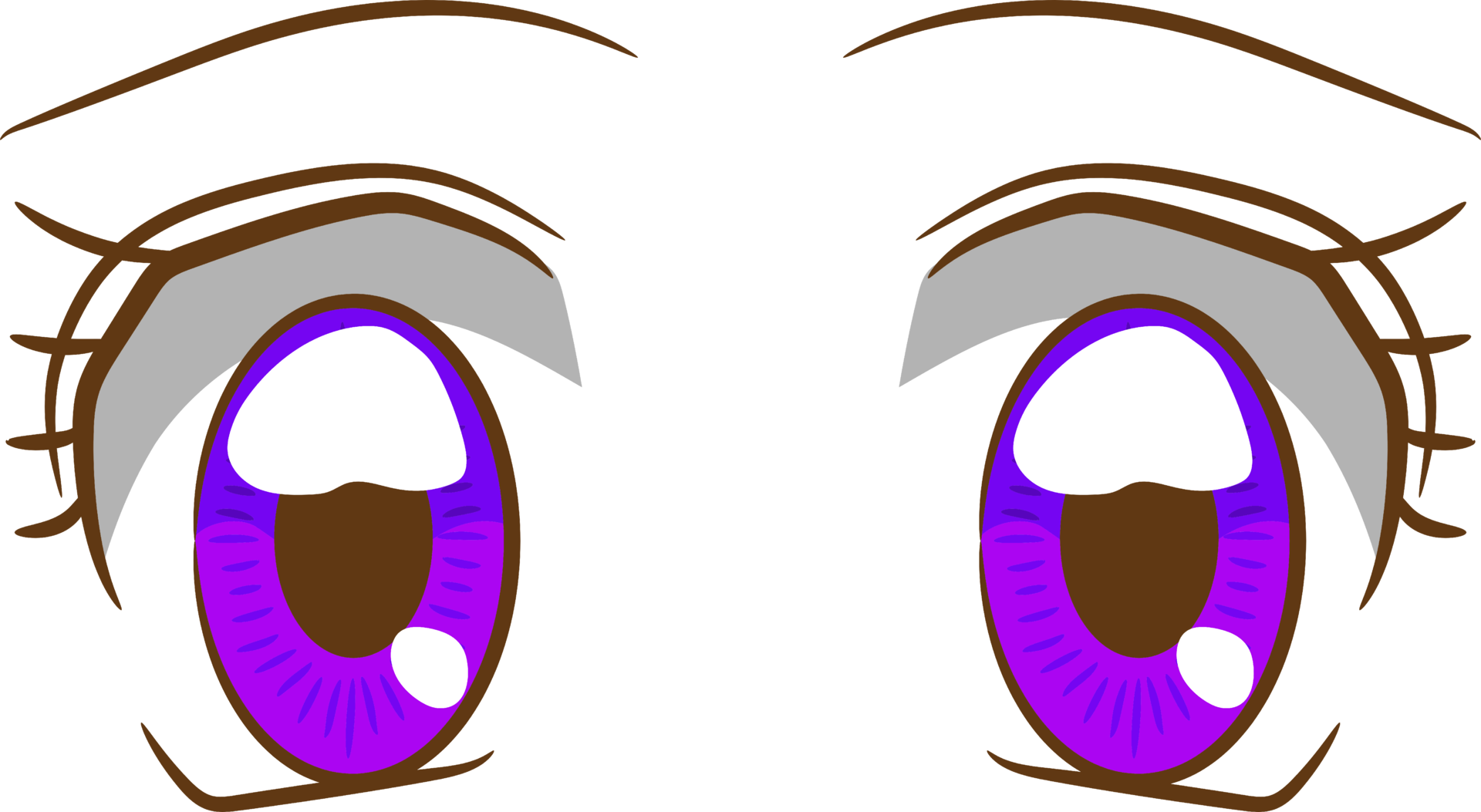 Anime Manga Eyes PNG (Isolated-Objects)