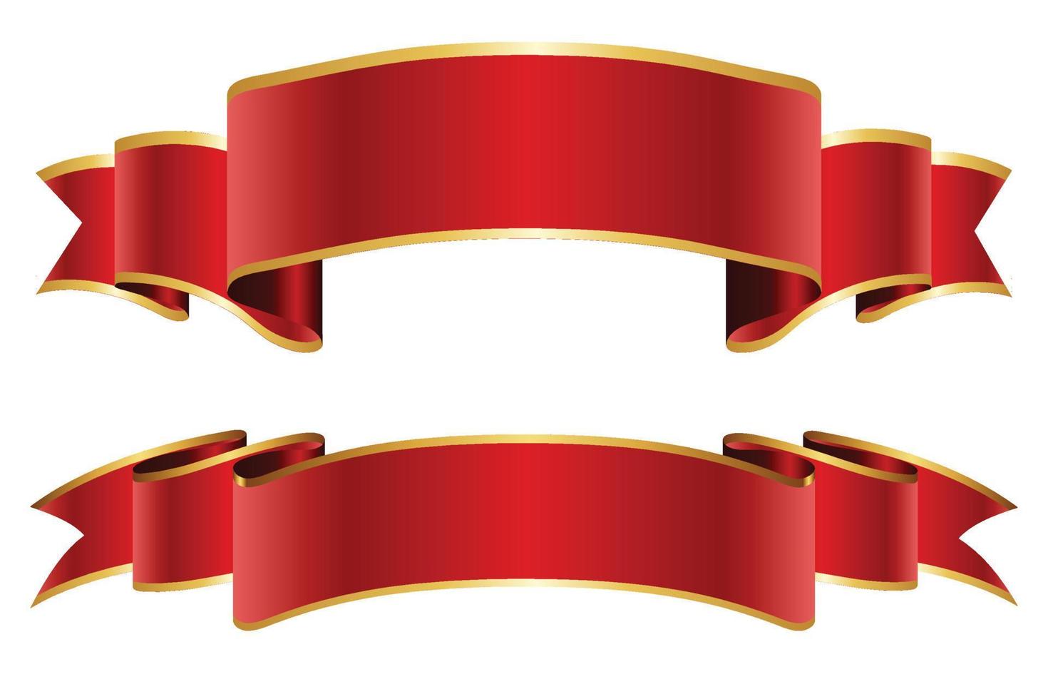 Flat vector red ribbons banners flat isolated on white background. 19607097  Vector Art at Vecteezy