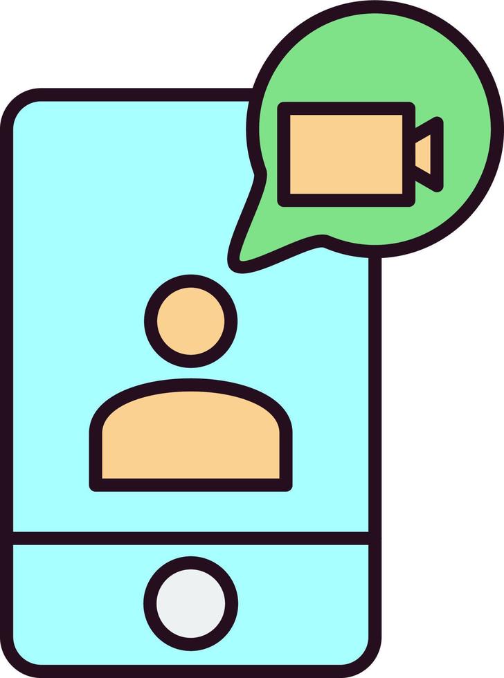 Video chat Vector Icon