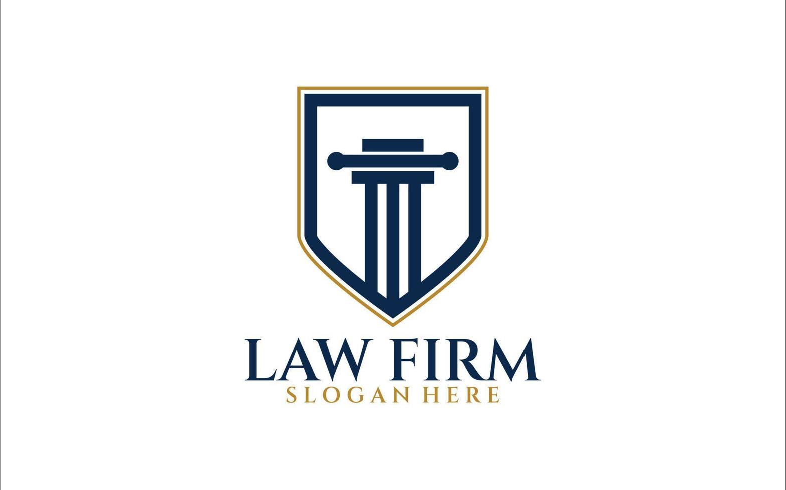 Justice Law firm Logo design template vector