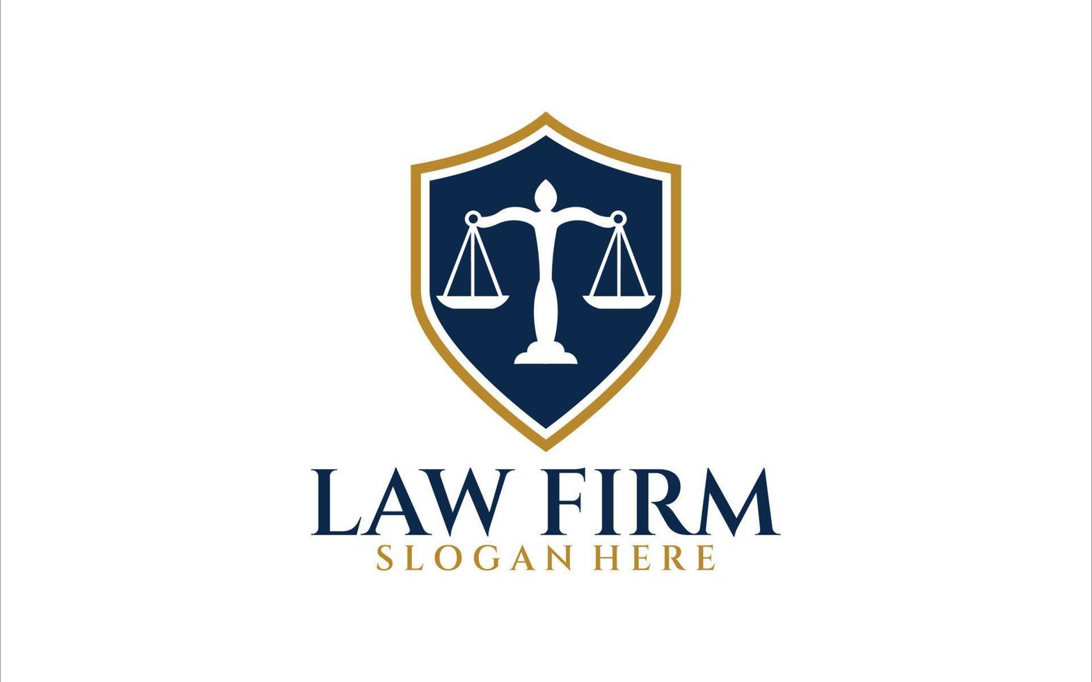 Justice Law firm Logo design template vector