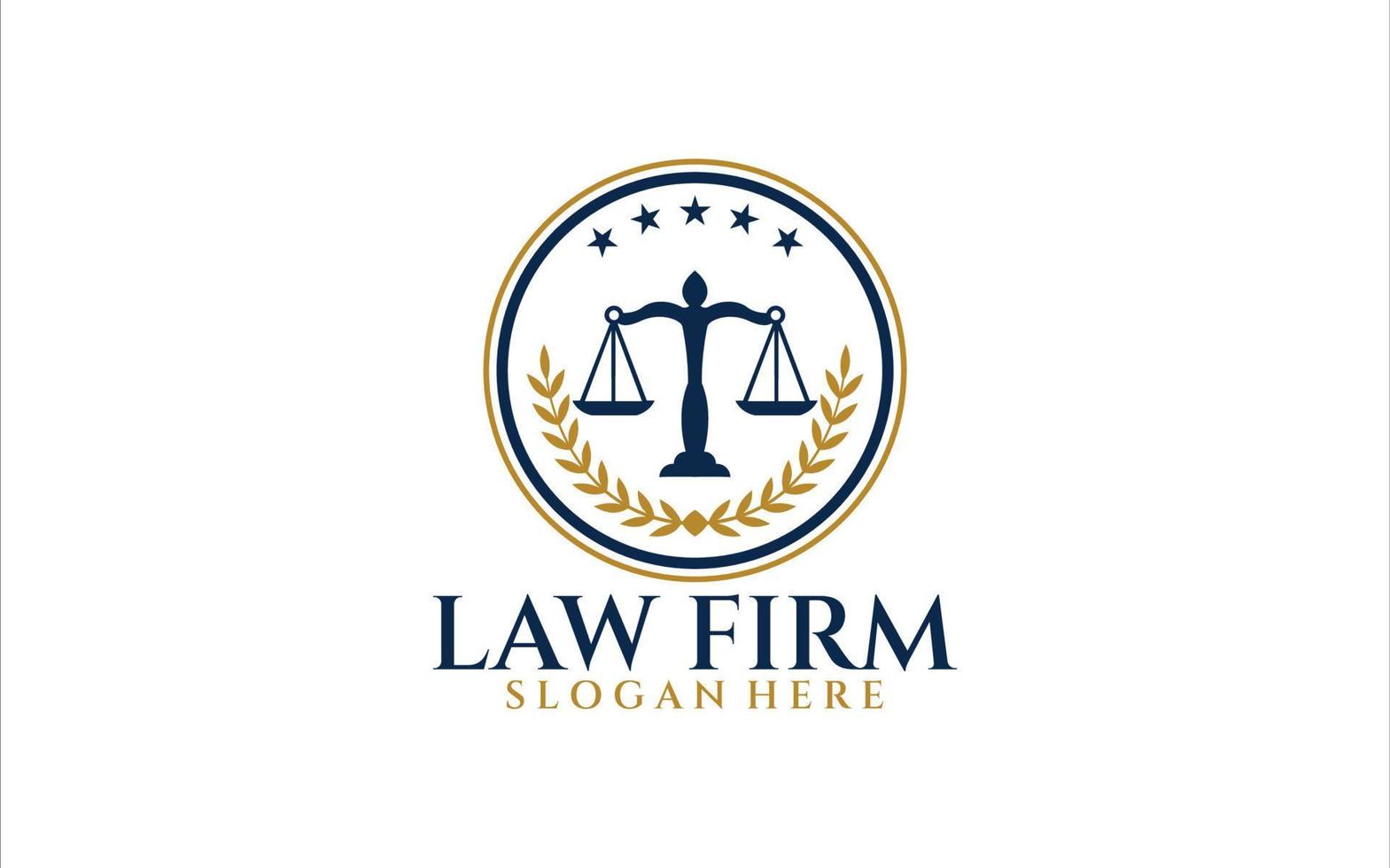 Justice Law firm Logo design template vector