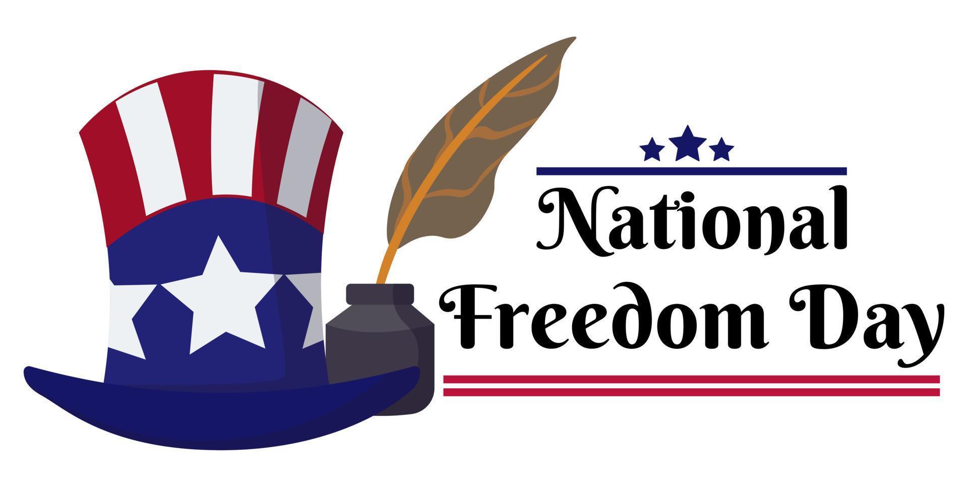 National Freedom Day, Horizontal banner design for theme design vector