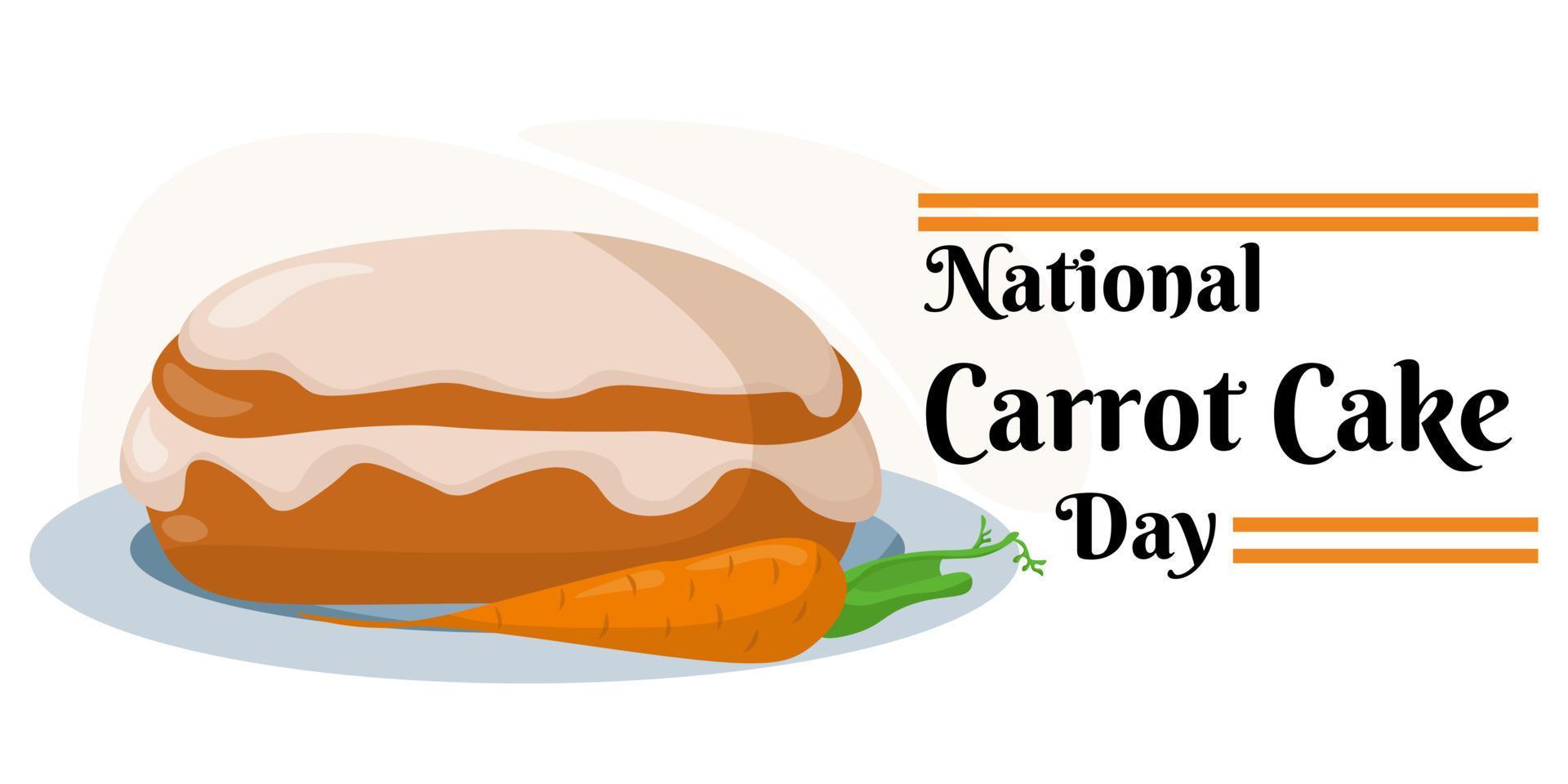 National Carrot Cake Day, idea for a horizontal design for an event or