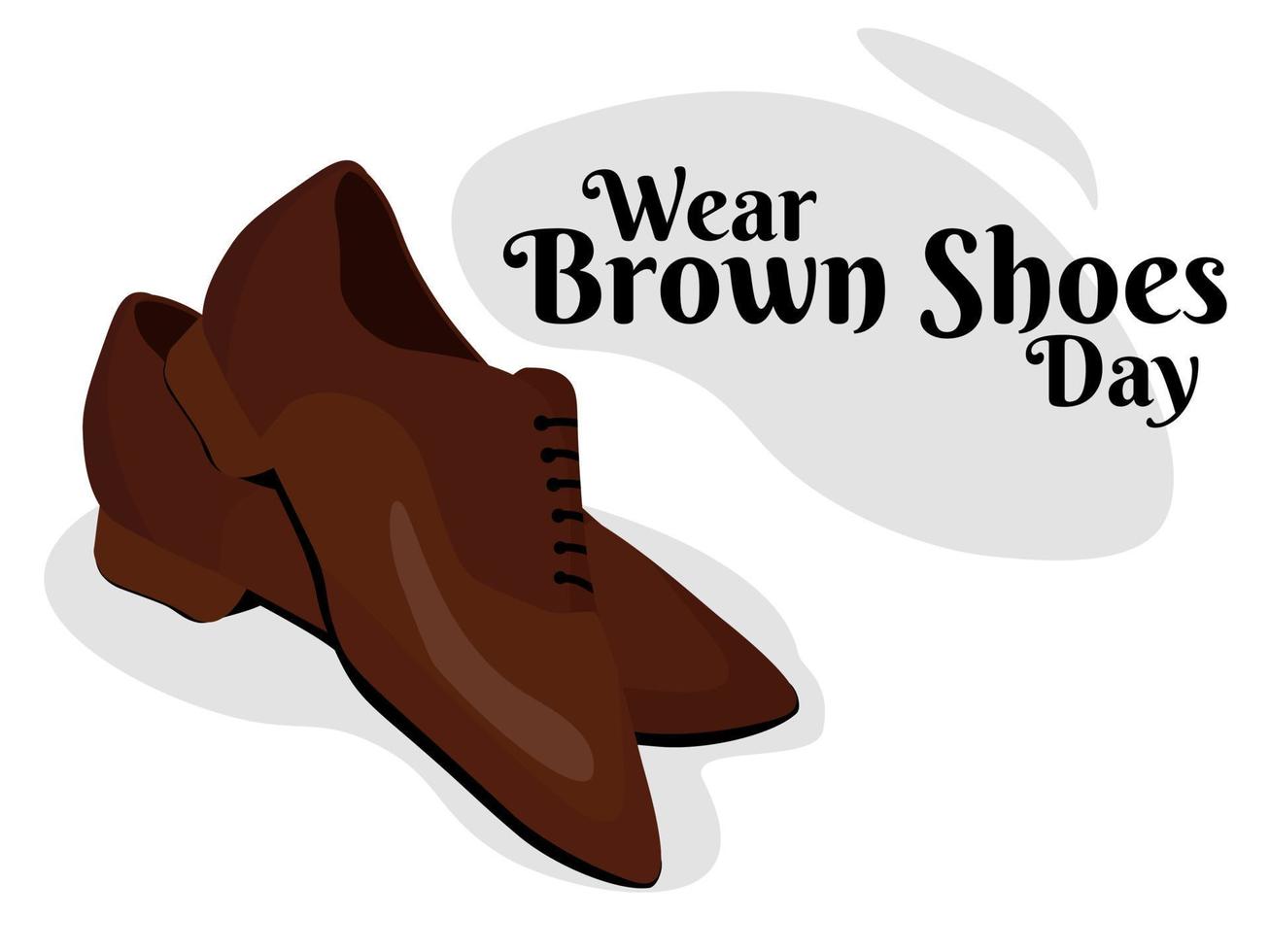 Wear Brown Shoes Day, idea for poster, banner or placard design vector