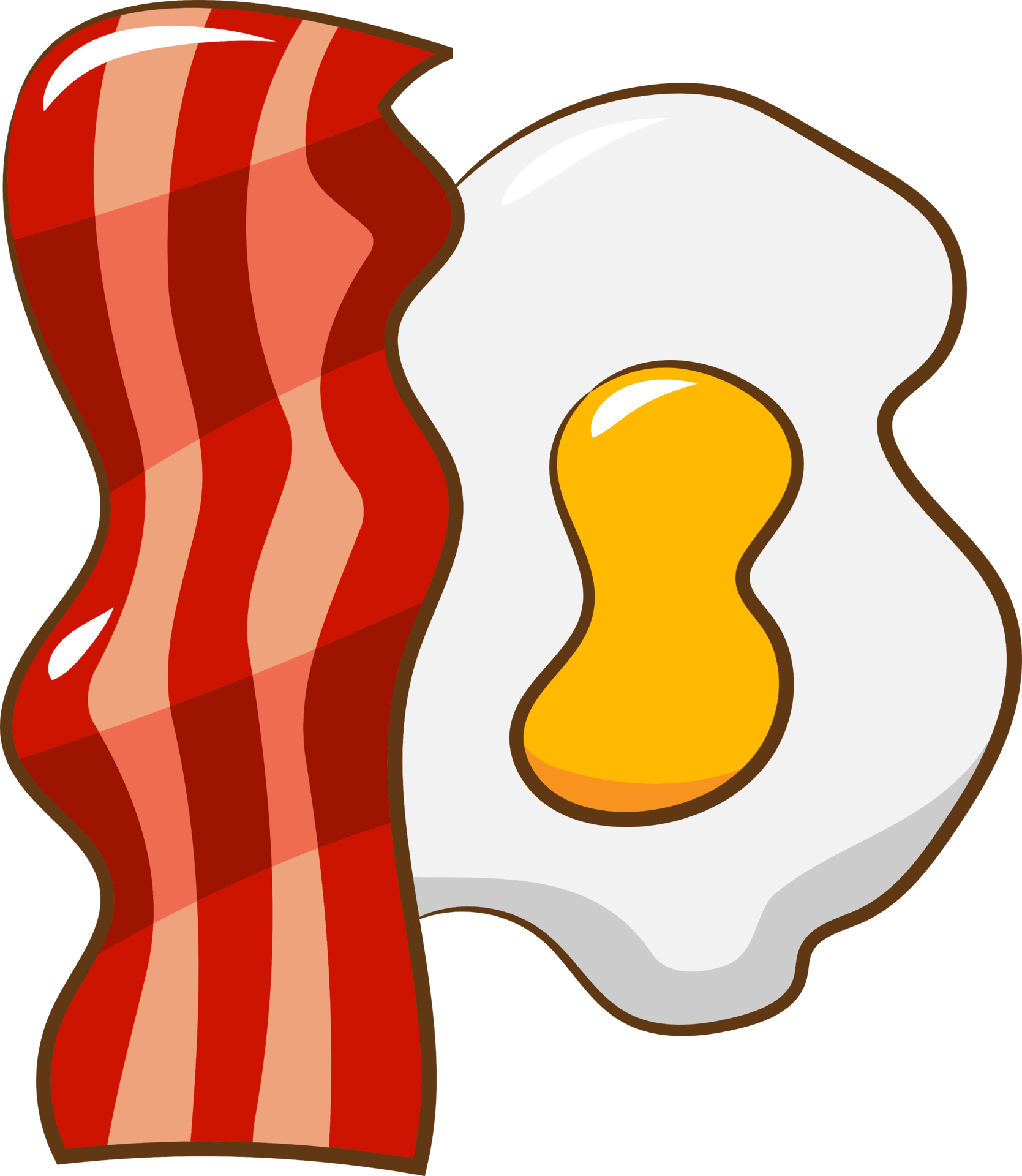 Eggs and Bacon PNG Vector Clipart​