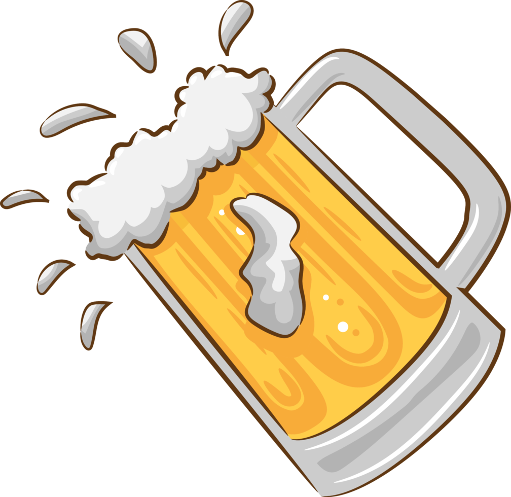 Beer mug png graphic clipart design