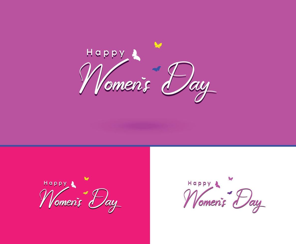 Happy women's day vector mnemonic illustration concept