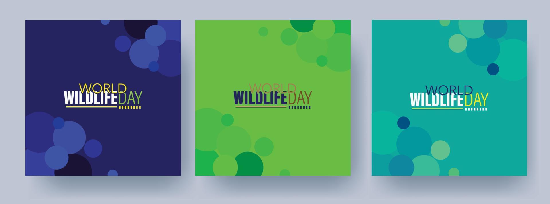 plantilla de diseño de logotipo del día mundial de la vida silvestre vector