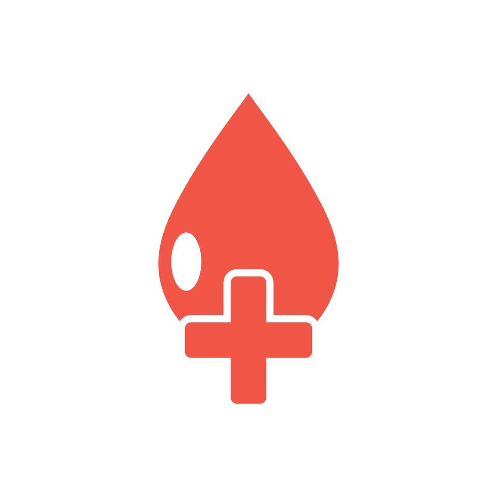 ilustración de vector de icono de logotipo de sangre
