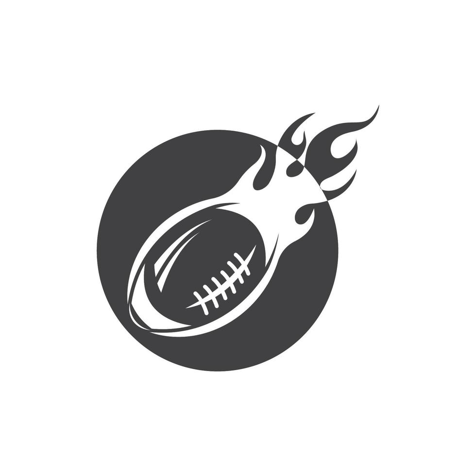 Diseño de ilustración de vector de icono de pelota de rugby